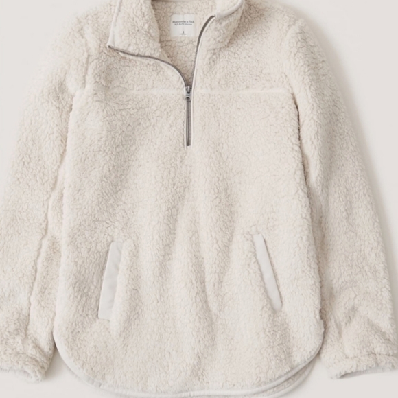 Abercrombie & Fitch Sherpa Pullover Sweatshirt - Picture 4 of 8